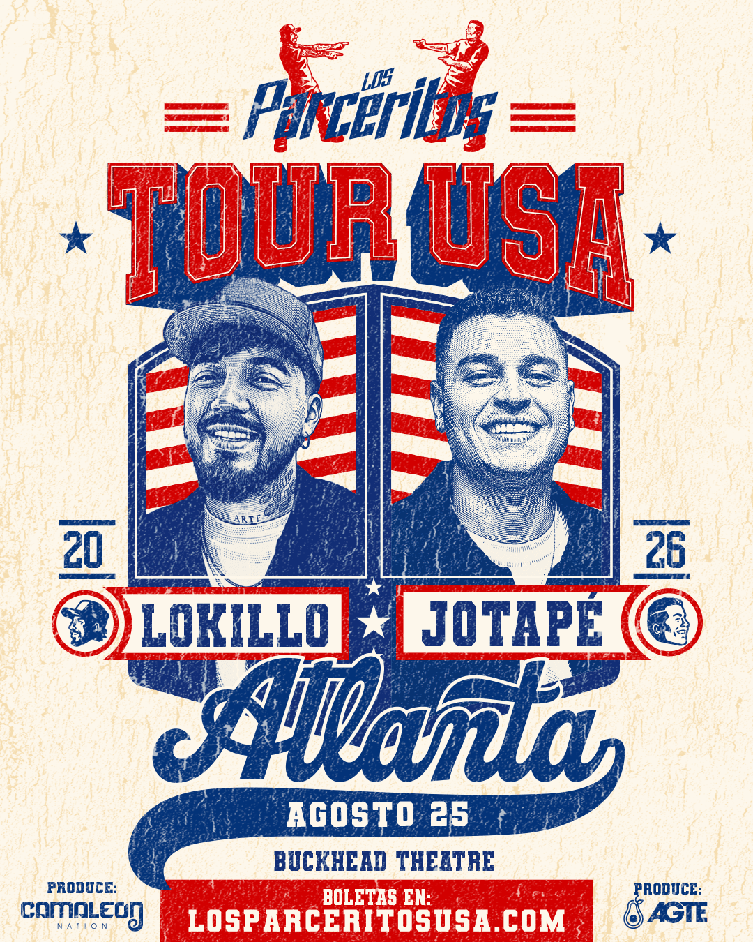 Afiche del show en Atlanta — Buckhead Theatre, 26 AGO 2026