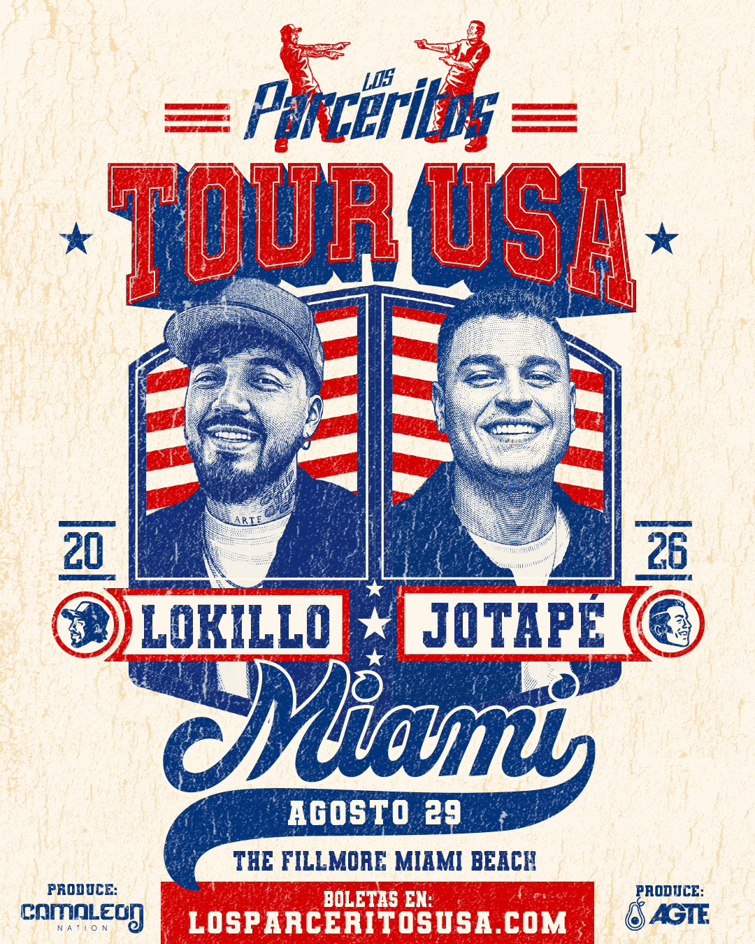 Afiche del show en Miami — The Fillmore Miami Beach, 29 AGO 2026