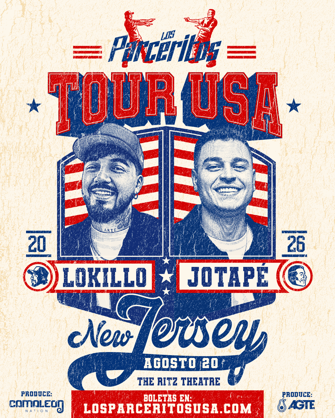 Afiche del show en New Jersey — The Ritz Theatre, 20 AGO 2026