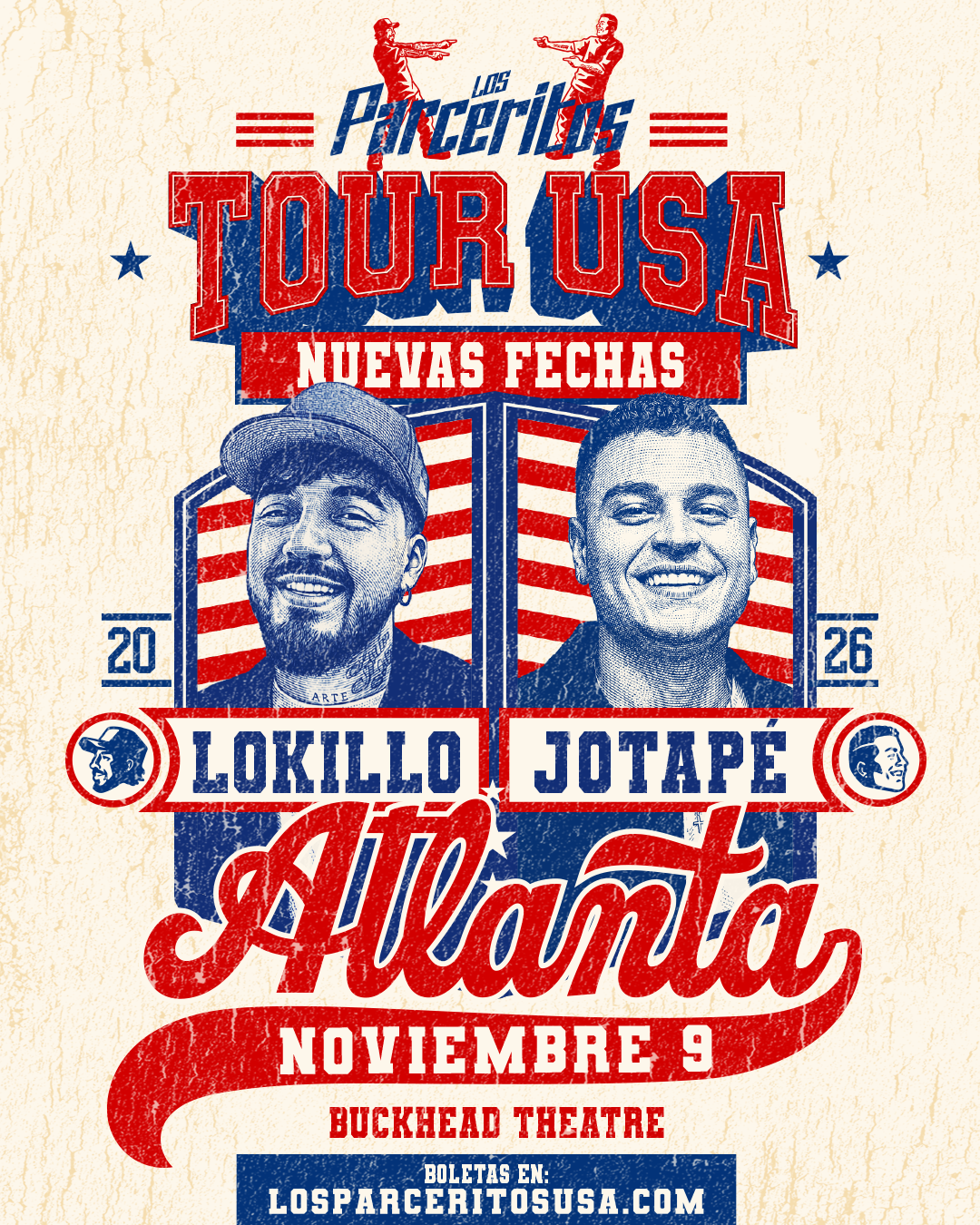 Afiche del show en Atlanta — Buckhead Theatre, 9 NOV 2026