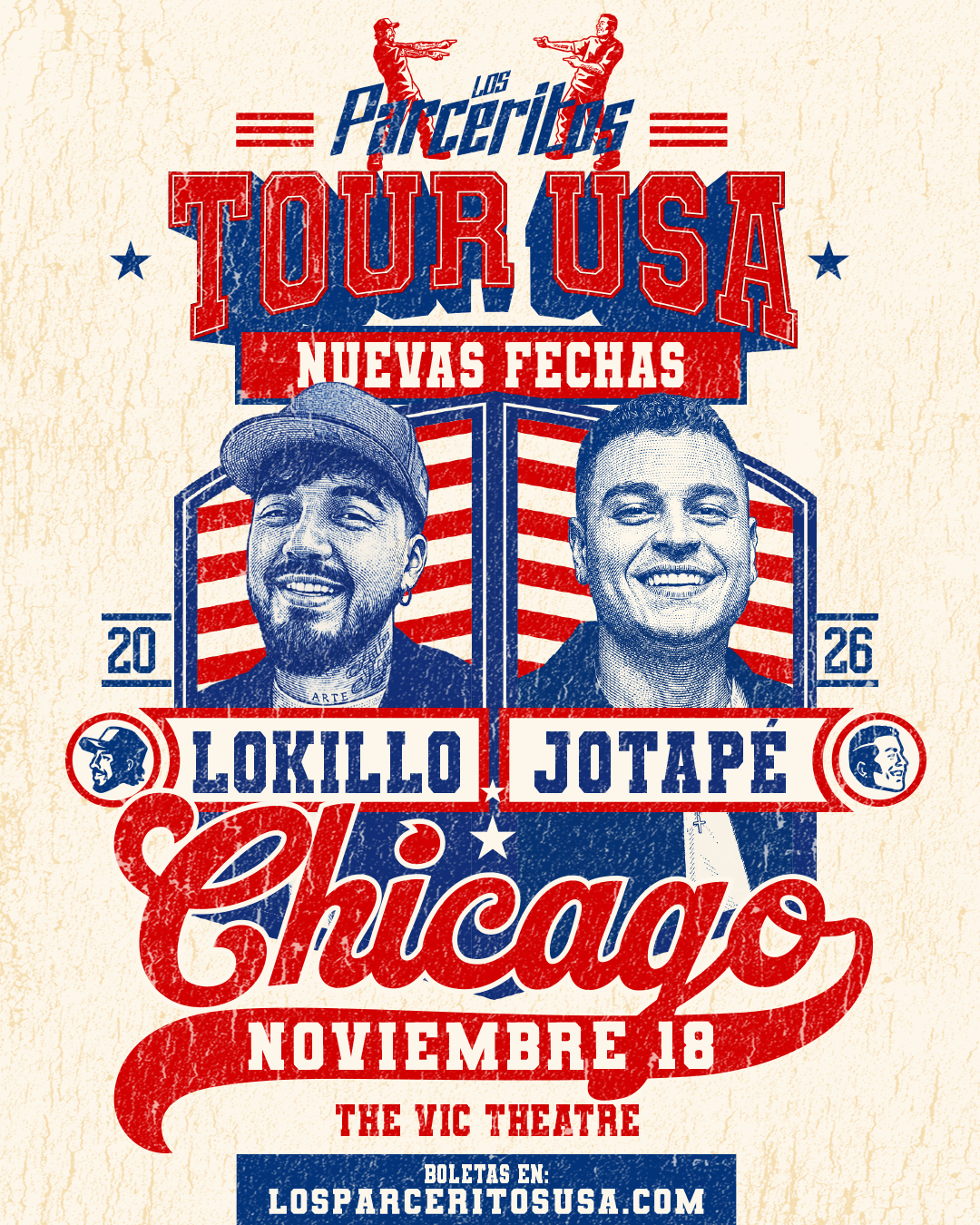 Afiche del show en Chicago — The Vic Theatre, 18 NOV 2026