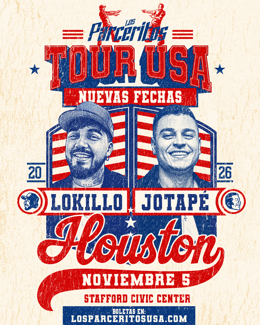 Afiche del show en Houston — Stafford Civic Center, 5 NOV 2026