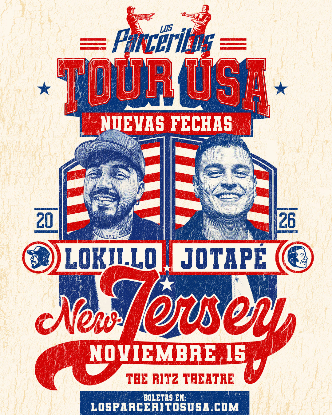 Afiche del show en New Jersey — The Ritz Theatre, 15 NOV 2026