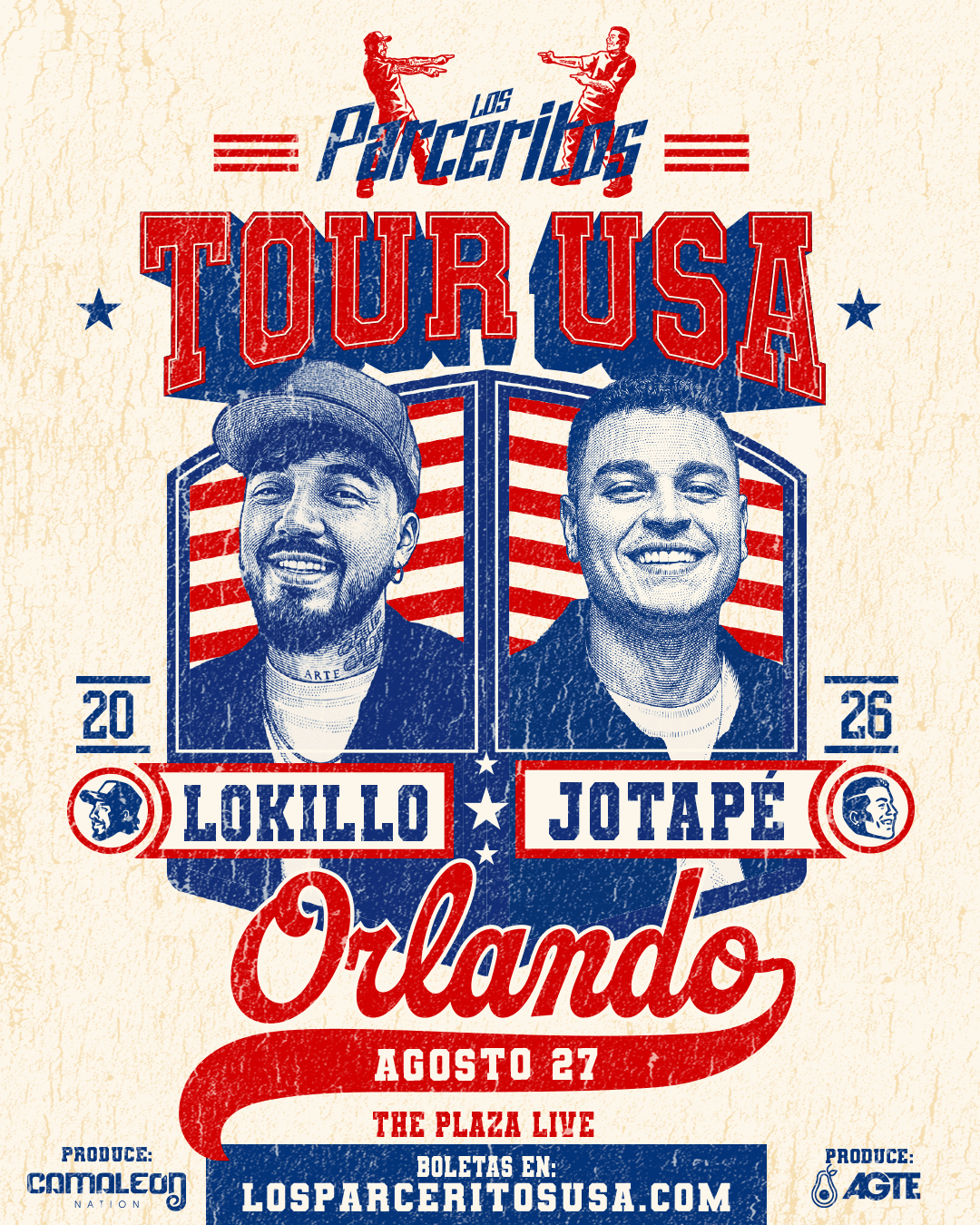 Afiche del show en Orlando — The Plaza Live, 27 AGO 2026